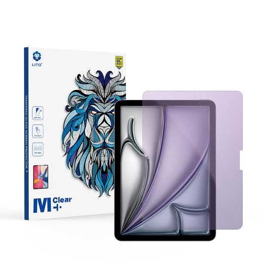 Film de protection écran Anti Lumière Bleue Lito Classic pour Apple iPad Air 11 (2026) / Air 11 (2025), Verre Trempé, Collage Complet, 2.5D