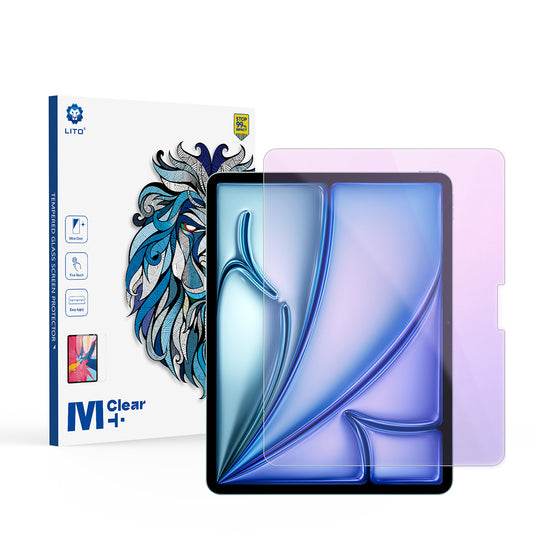 Film de protection écran Anti Lumière Bleue Lito Classic pour Apple iPad Air 13 (2026) / Pro 13 (2025), Verre Trempé, Collage Complet, 2.5D