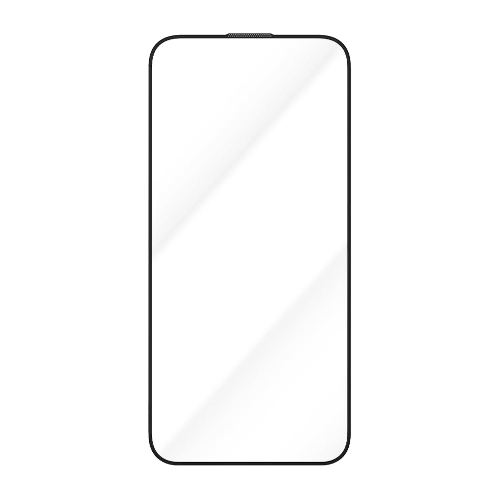 Blueo Anti-Dust HD Schutzfolie mit Applicator Pro für Apple iPhone 17e / 16e / 14 / 13 Pro, gehärtetes Glas, Vollkleber, Schwarz