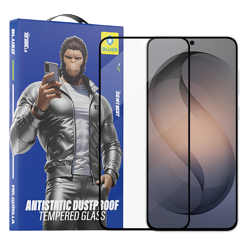 Film de protection écran Blueo Anti-Statique HD pour Samsung Galaxy S26 S942, Verre Trempé, Full Glue, Noir