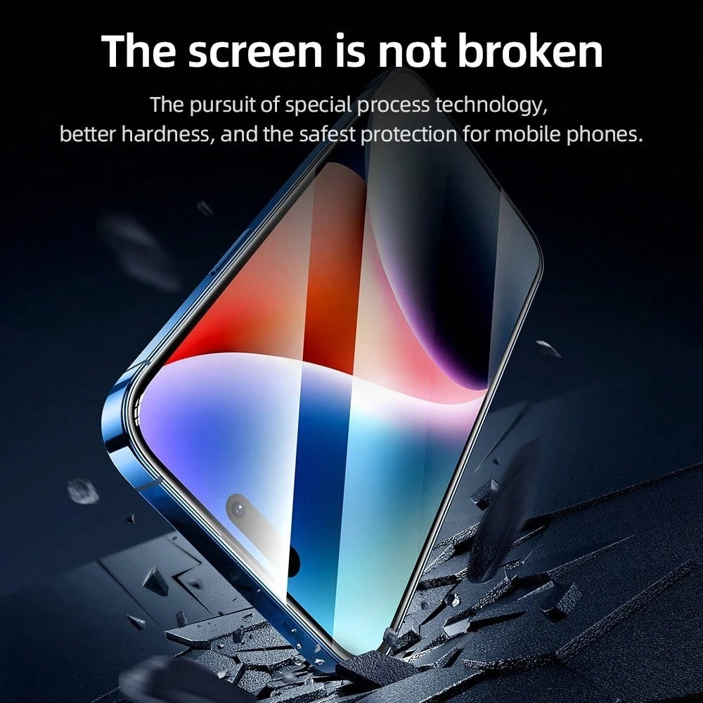 Blueo AR Applicator Pro Displayschutzfolie für Apple iPhone 16 Pro, gehärtetes Glas, Full Glue, 3D, Schwarz