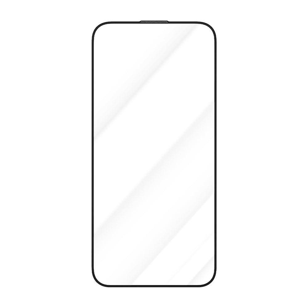 Blueo Crystal Anti-Scratch Screen Protector for Apple iPhone 16 Plus / 15 Plus, Tempered Glass, Full Glue, Black