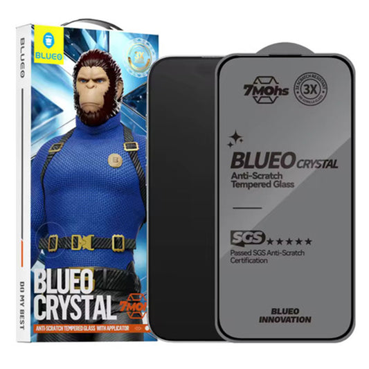 Film de protection écran Blueo Crystal Anti-Rayures pour Apple iPhone 17 Air, Verre Trempé, Full Glue, Noir