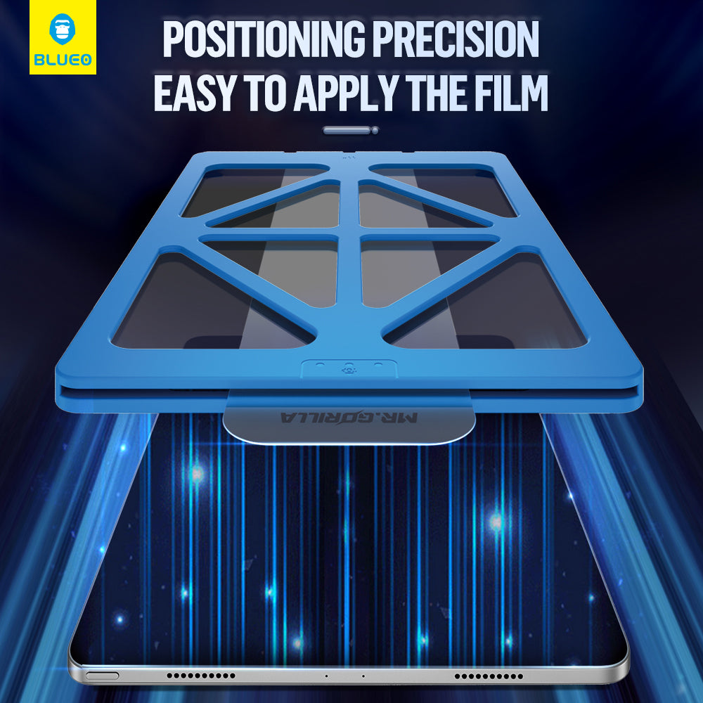 Film de protection d'écran Blueo HD Applicator Pro pour Apple iPad 10.2 (2021) / 10.2 (2020) / 10.2 (2019), Verre trempé, Collage intégral