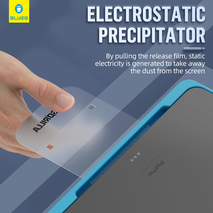 Film de protection d'écran Blueo HD Applicator Pro pour Apple iPad (2025) / (2022), Verre trempé, Collage intégral