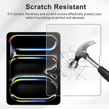 Blueo HD Screen Protector Film for Apple iPad Pro 11 (2024), Tempered Glass, Full Glue