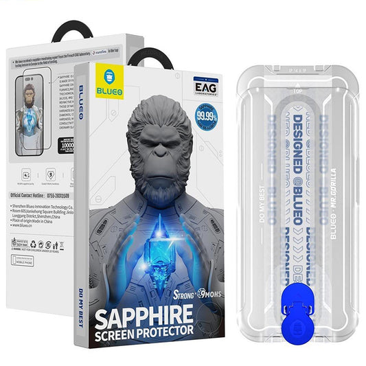 Film de protection écran Blueo HD pour Apple iPhone 17 Air, Verre Trempé, Full Glue, 2.5D, Lot de 5 pièces