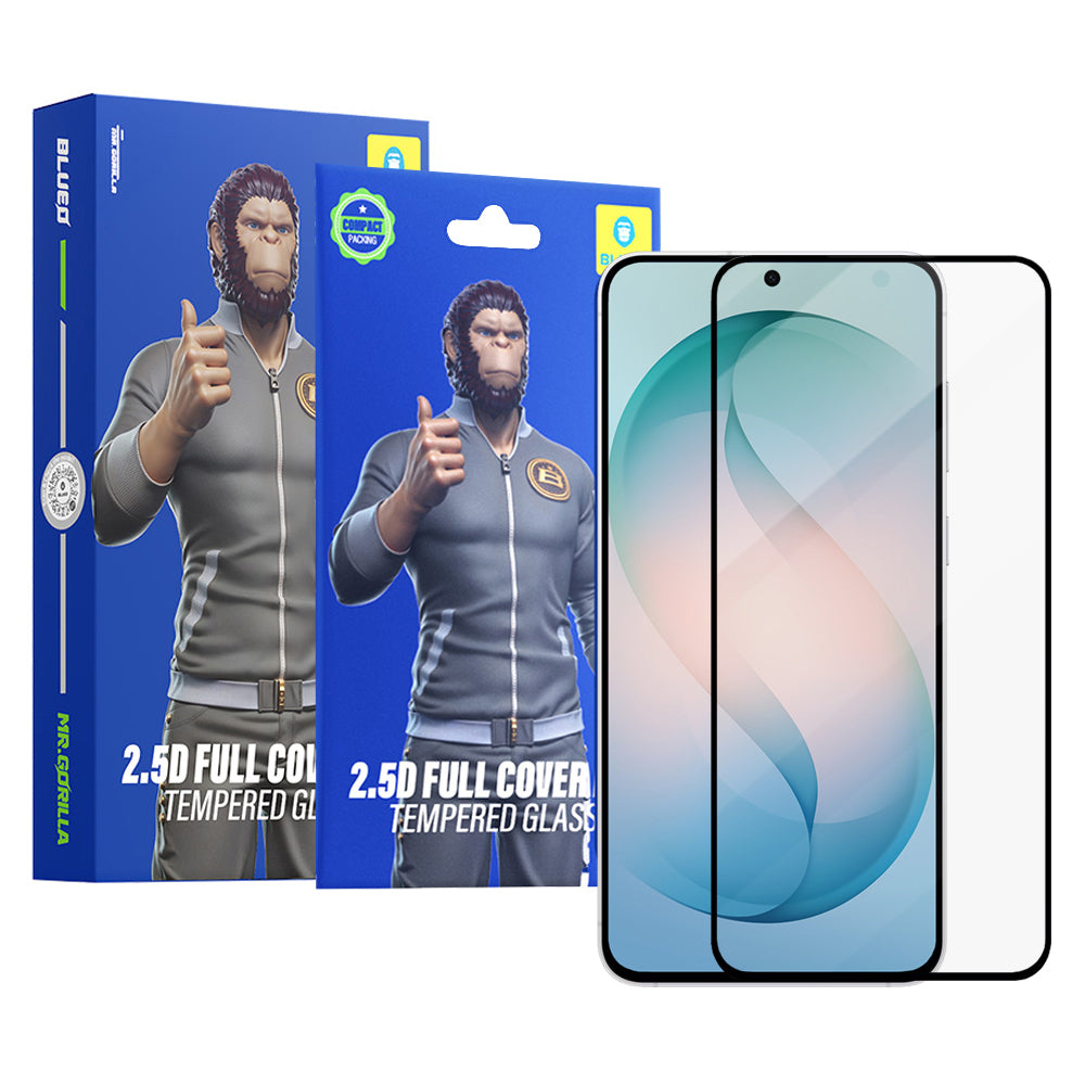 Schutzfolie Blueo HD für Samsung Galaxy S26 Plus S947, Gehärtetes Glas, Vollverklebung, 2.5D, Set mit 5 Stück, Schwarz