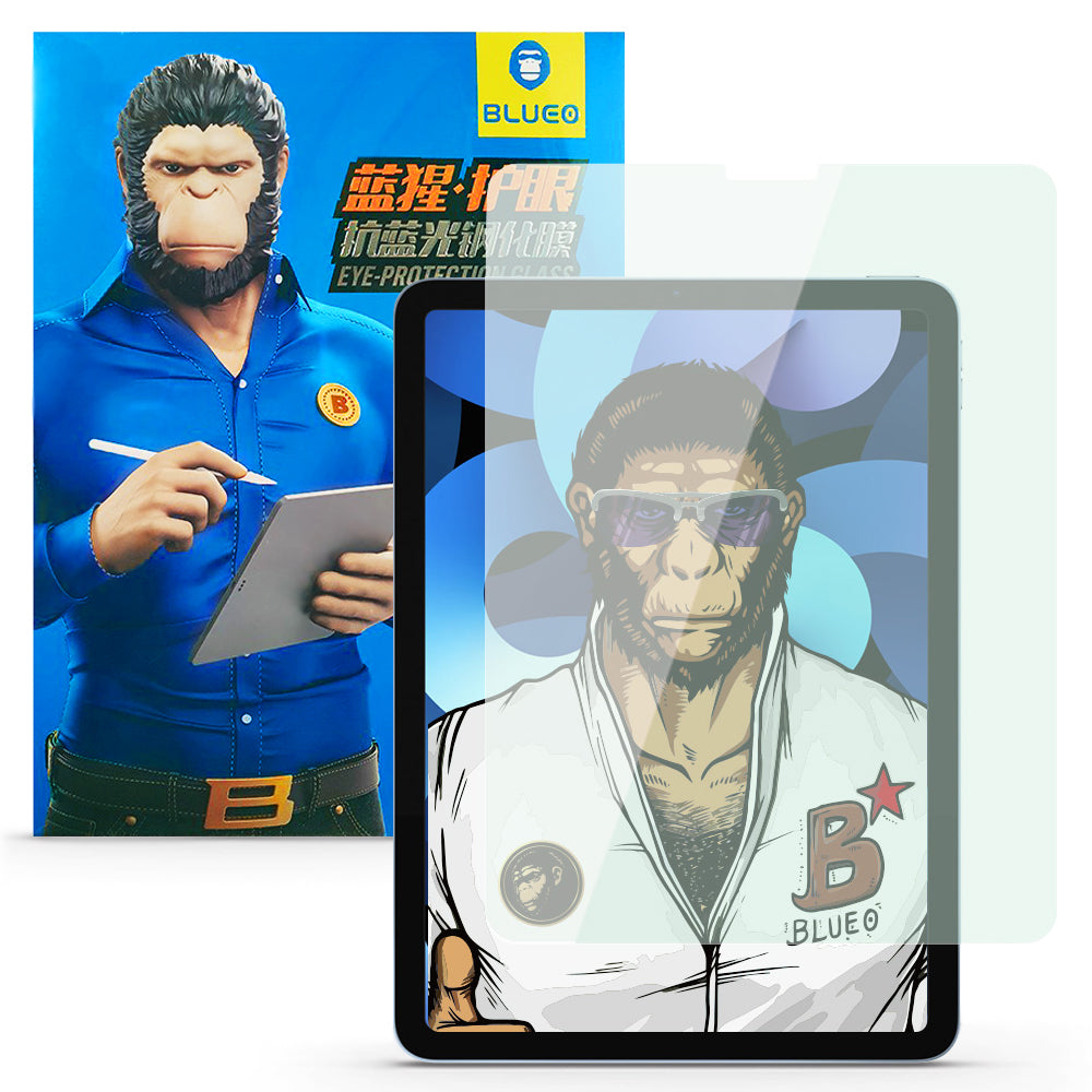 Film de protection d'écran Blueo pour Apple iPad Pro 12.9 (2022) / Pro 12.9 (2021) / Pro 12.9 (2020), Verre Trempé, Full Glue