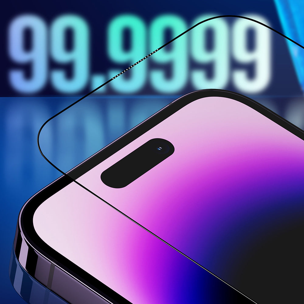 Blueo Sapphire Applicator Pro Screen Protector Film for Apple iPhone 16 Pro Max, Tempered Glass, Full Glue, Black