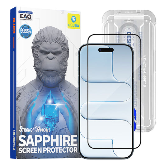 Film de protection Écran Blueo Sapphire Applicator Pro pour Apple iPhone 17 Air, Verre Trempé, Full Glue