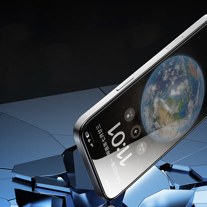 Film de protection d'écran Blueo Silk HD pour Apple iPhone 16 / 15, Verre trempé, Collage complet, Lot de 5 pièces, 2.5D, Noir