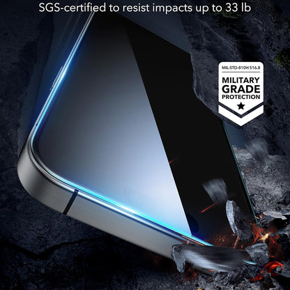ESR Screen Protector for Apple iPhone 17 / 16 Pro, Tempered Glass, Full Glue, Set of 3 Pieces