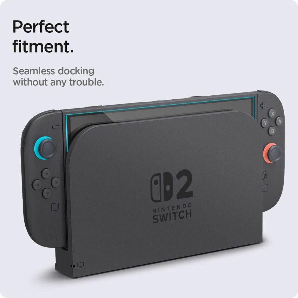 Techsuit SwitchAura Displayschutzfolie mit Applikator für Nintendo Switch 2, gehärtetes Glas, 2er-Set