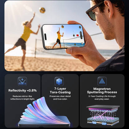 Film de protection d'écran Torras OrigArmor pour Apple iPhone 18 Pro Max / 17 Pro Max, Verre trempé, Collage intégral