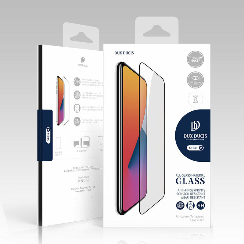 DUX DUCIS Displayschutzfolie für Huawei nova 12 Pro, gehärtetes Glas, Edge Glue, schwarz