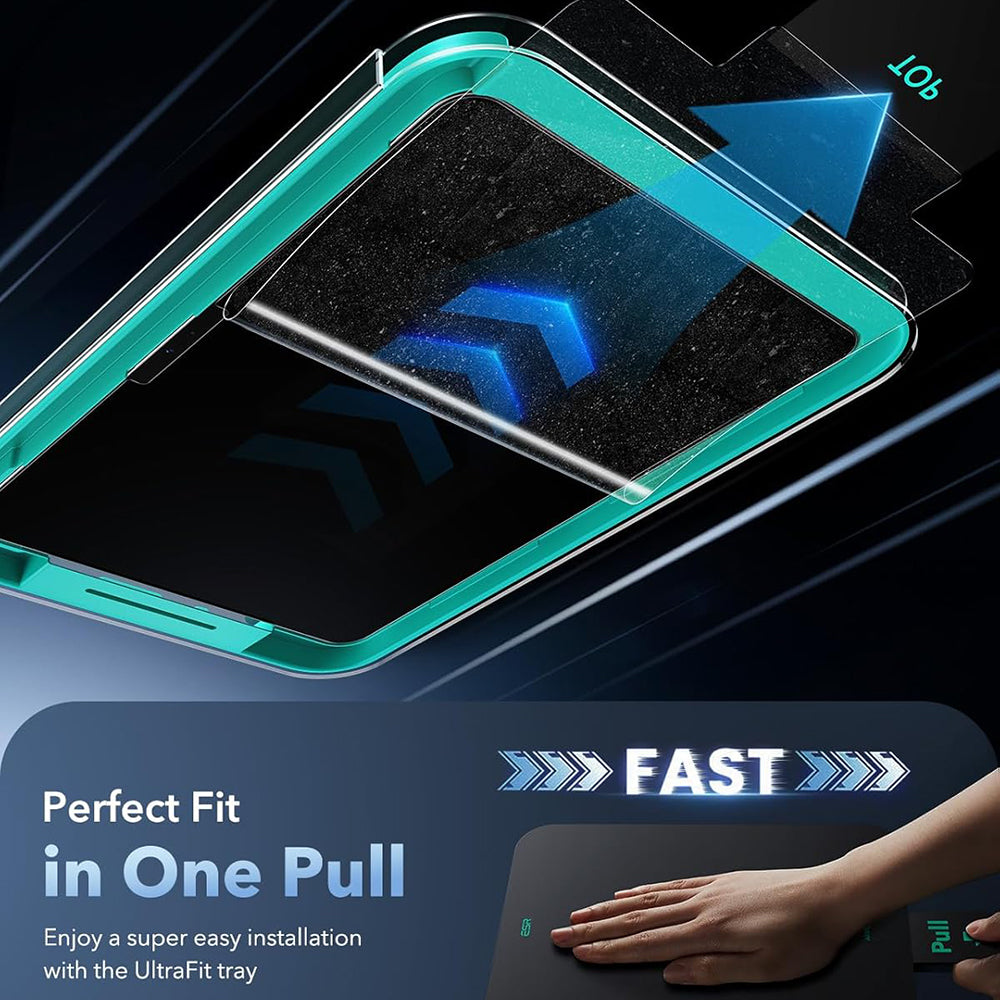 Schutzfolie ESR Armorite Paper Feel UltraFit für Apple iPad Air 11 (2026) / Air 11 (2025), Gehärtetes Glas, Vollverklebung, Set mit 2 Stück