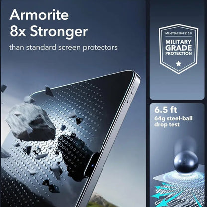 Schutzfolie ESR Armorite UltraFit für Apple iPad (2025) / (2022), gehärtetes Glas, Full Glue, Set 2 Stück