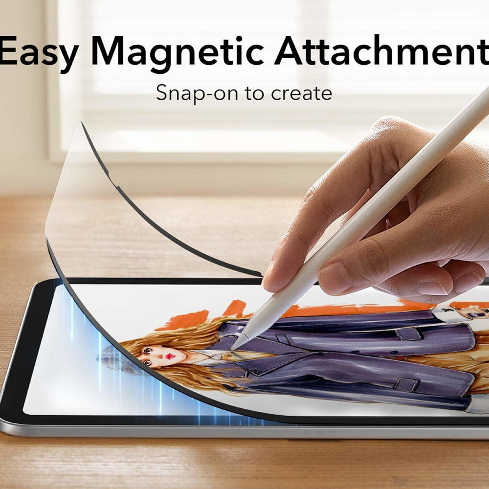 Film de protection d'écran ESR Paper Feel Magnetic pour Apple iPad (2025) / (2022), Plastique