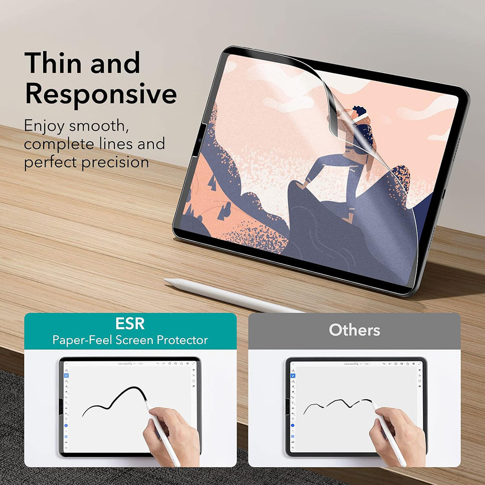 ESR Paper Feel Magnetic Displayschutzfolie für Apple iPad Air 13 (2026) / Air 13 (2025) / Air 13 (2024), Kunststoff