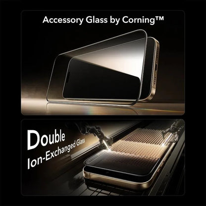 Schutzfolie ESR UltraFit Armorite Pro für Apple iPhone 17 Pro Max, gehärtetes Glas, Full Glue, Schwarz