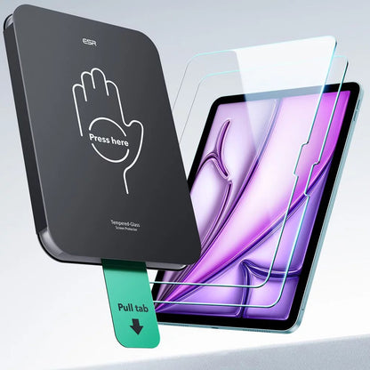 ESR UltraFit Displayschutzfolie für Apple iPad Air 11 (2026) / Air 11 (2025), gehärtetes Glas, Full Glue, 2er-Set