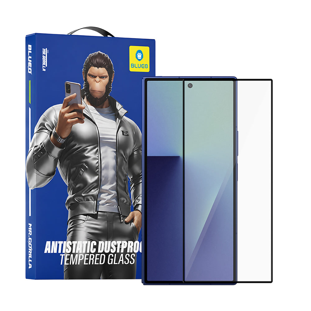 Blueo HD Außenschutzfolie für Samsung Galaxy Z Fold8 Ultra F971 / Z Fold7 F966, gehärtetes Glas, Vollkleber, 2,5D, Schwarz