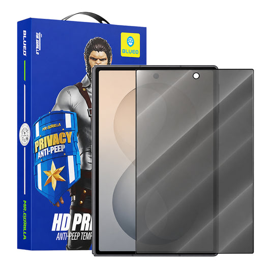 Film de protection écran extérieur Privacy Blueo Anti-Peep pour Samsung Galaxy Z Fold8 F971, Verre trempé, Collage complet