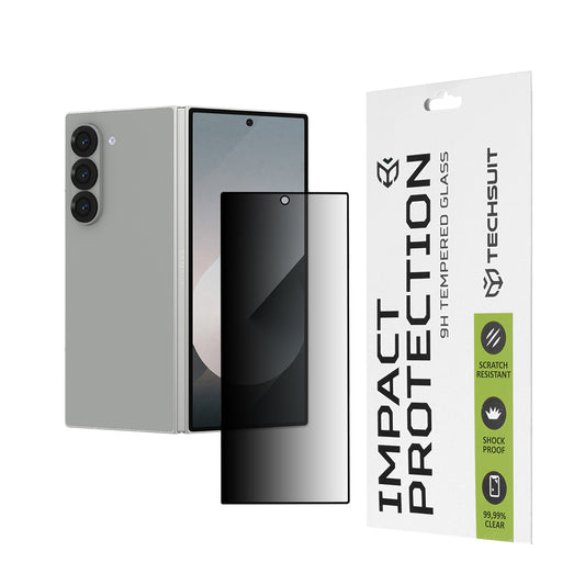 Film de protection d'écran extérieur Privacy Techsuit pour Samsung Galaxy Z Fold6 F956, Verre trempé, Collage intégral, 111D
