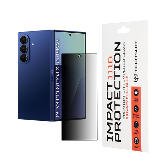 Film de protection d'écran extérieur Privacy Techsuit pour Samsung Galaxy Z Fold8 Ultra F976, Verre trempé, Collage complet, 111D