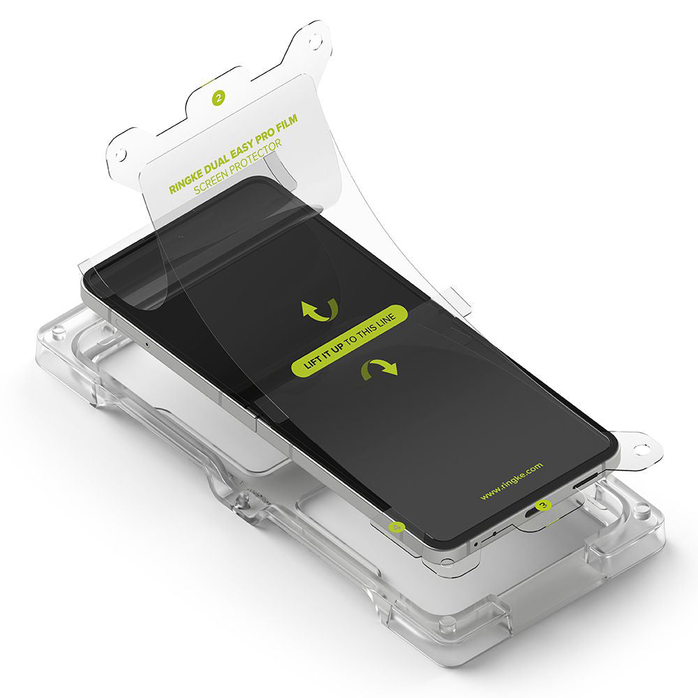 Film de protection Écran Intérieur Ringke Dual Easy Pro pour Samsung Galaxy Z Flip7 F766, Plastique, Lot de 2 pièces