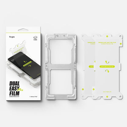 Film de protection Écran Intérieur Ringke Dual Easy Pro pour Samsung Galaxy Z Flip7 F766, Plastique, Lot de 2 pièces