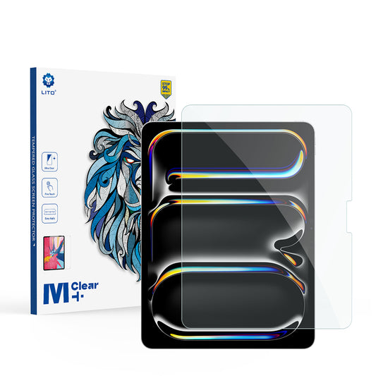 Lito Classic Displayschutzfolie für Apple iPad Air 13 (2026) / Pro 13 (2025), gehärtetes Glas, Full Glue, 2.5D