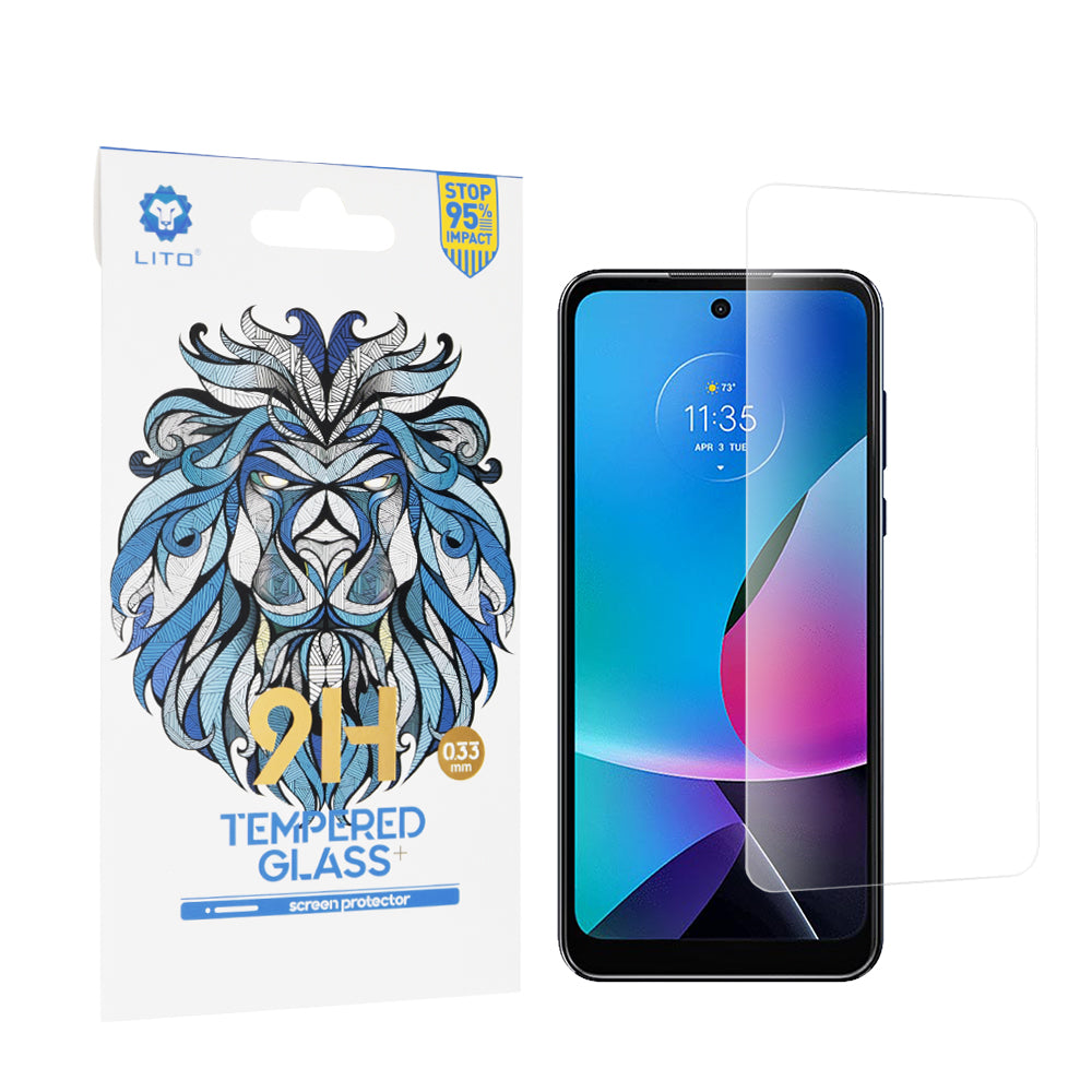 Lito Classic Displayschutzfolie für Motorola Moto G Play (2023), gehärtetes Glas, Full Glue, 2.5D