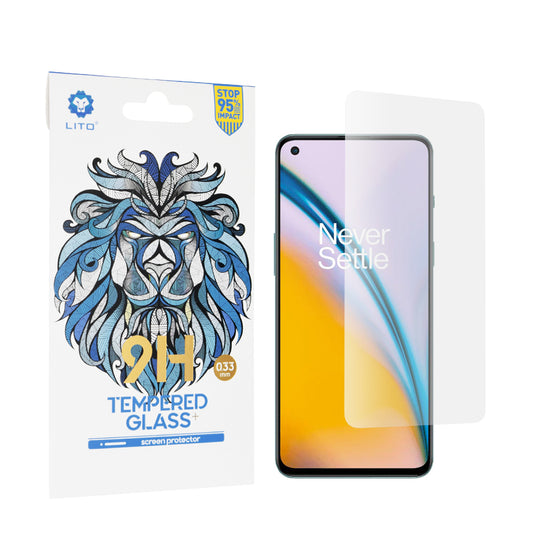 Lito Classic Displayschutzfolie für OnePlus Nord 2T / Nord CE 5G / Nord 2 5G, gehärtetes Glas, Full Glue, 2.5D