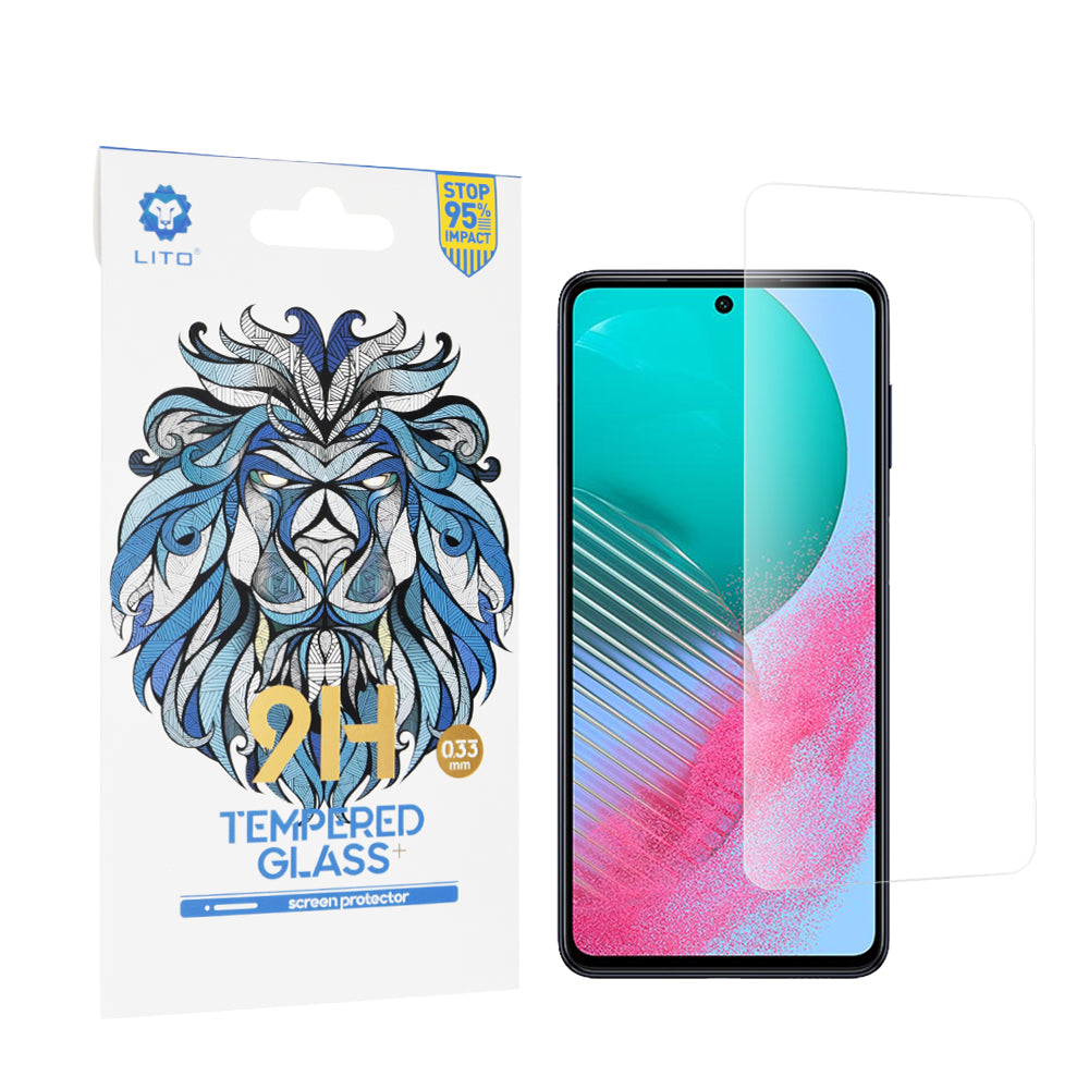 Lito Classic Screen Protector for Samsung Galaxy M54, Tempered Glass, Full Glue, 2.5D