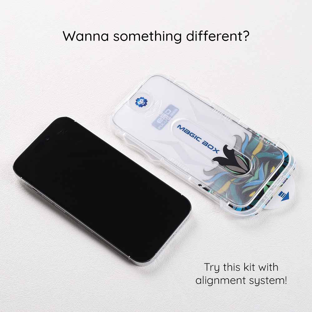 Film de protection d'écran Lito Magic Glass Box D+ Tools pour Apple iPhone 15 Pro, Verre Trempé, Collage Complet