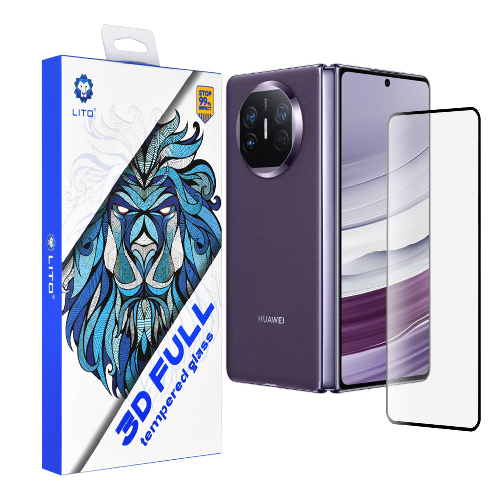 Lito Displayschutzfolie für Huawei Mate X5, gehärtetes Glas, Full Glue, 3D, Schwarz