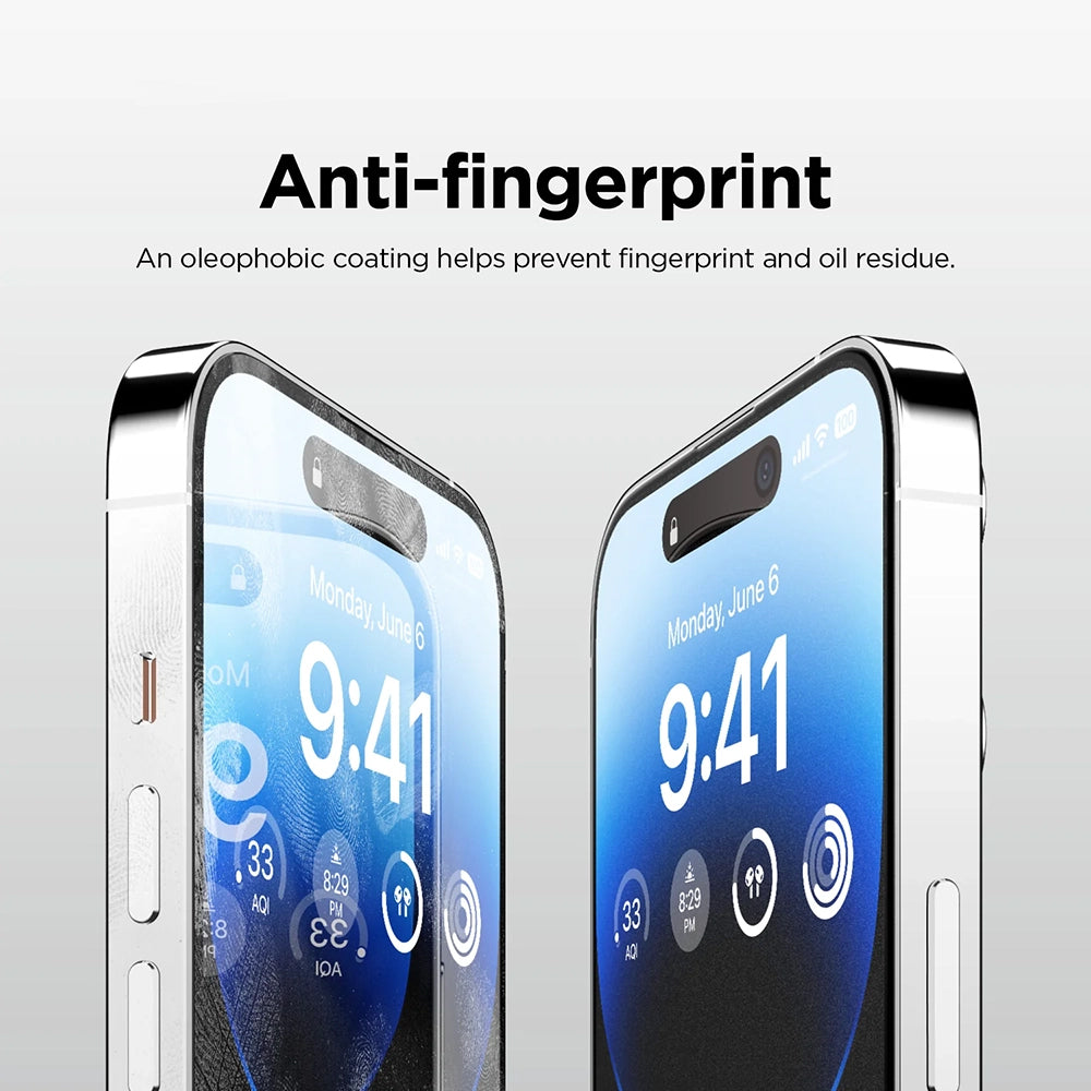 Film de protection Écran Mat Anank 5X Renforcé pour Apple iPhone 17 Pro, Verre Trempé, Full Glue, 2.5D, Noir