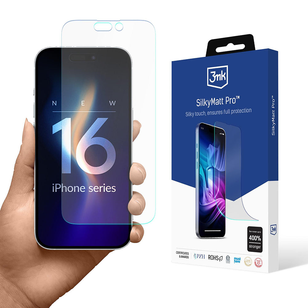 Matt-Schutzfolie 3MK Silky Pro für Apple iPhone 16, Kunststoff
