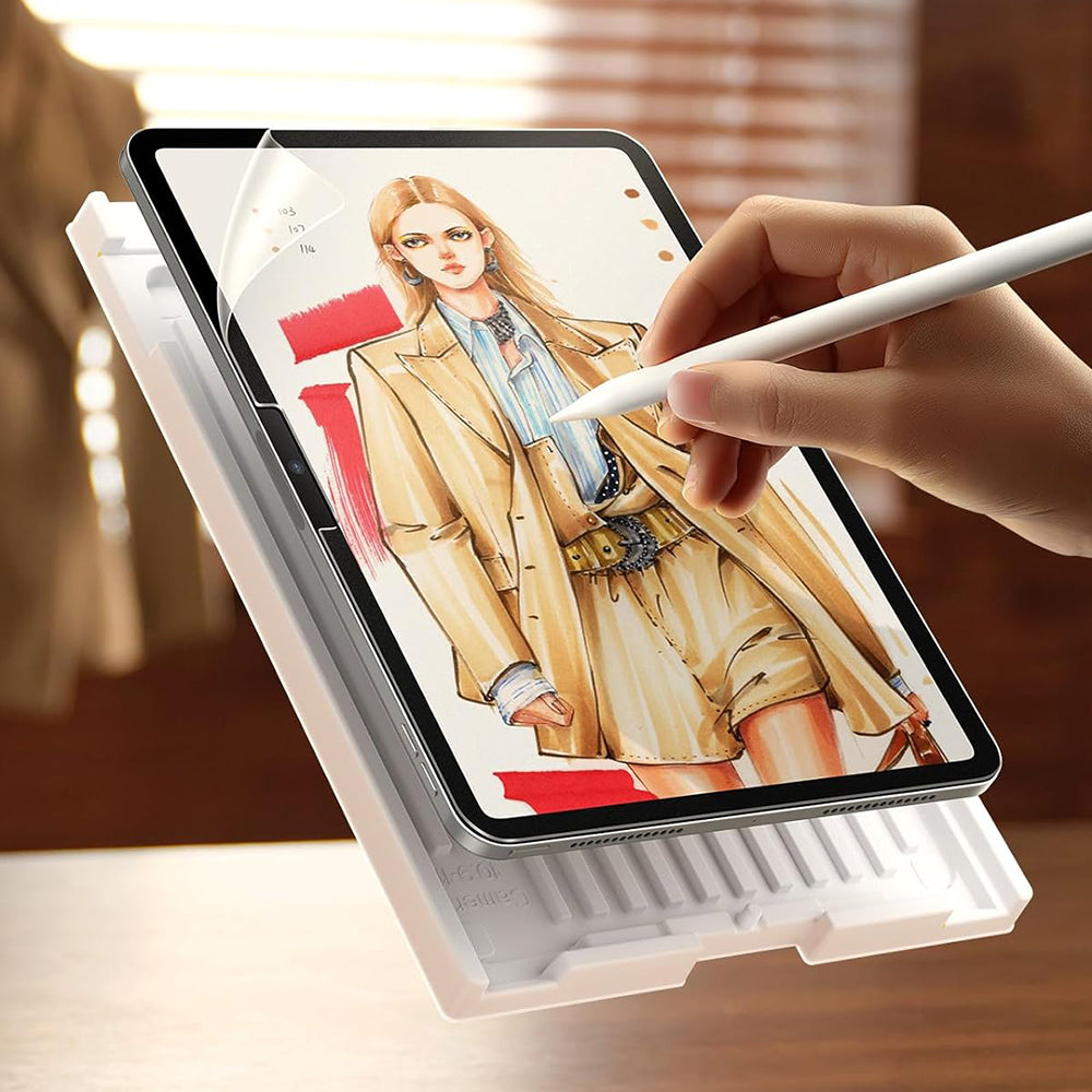 Schutzfolie Ecran Matte ESR Paper Feel für Apple iPad Pro 13 (2024), Kunststoff, Set 2 Stück