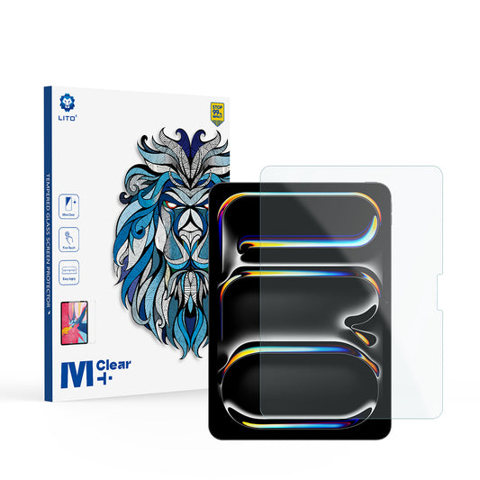 Film de protection d'écran mat Lito Classic pour Apple iPad Pro 11 (2024), Verre trempé, Full Glue, 2.5D