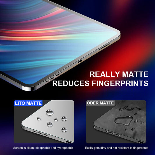 Mattes Schutzglas Lito Classic für Apple iPad Pro 11 (2024), gehärtetes Glas, Full Glue, 2.5D