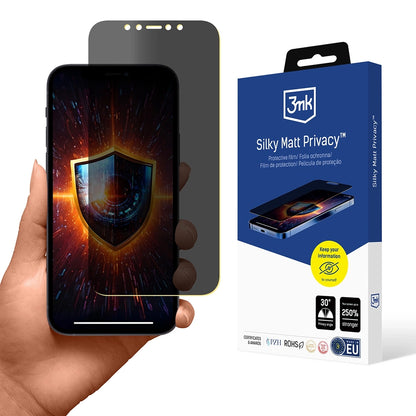 Matt Privacy Displayschutzfolie 3MK Silky für Apple iPhone 12 / 12 Pro, Kunststoff
