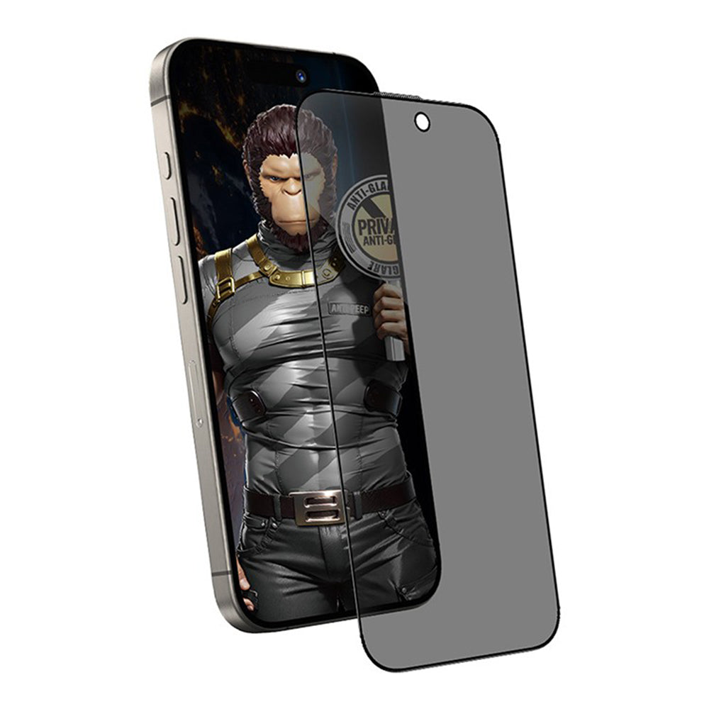 Film de protection d'écran Matte Privacy Blueo Anti-Peep pour Apple iPhone 14 Plus / 13 Pro Max, Verre trempé, Collage intégral