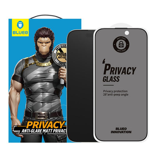 Film de protection Écran Mat Privacy Blueo Anti-Peep pour Apple iPhone 17 Air, Verre Trempé, Full Glue