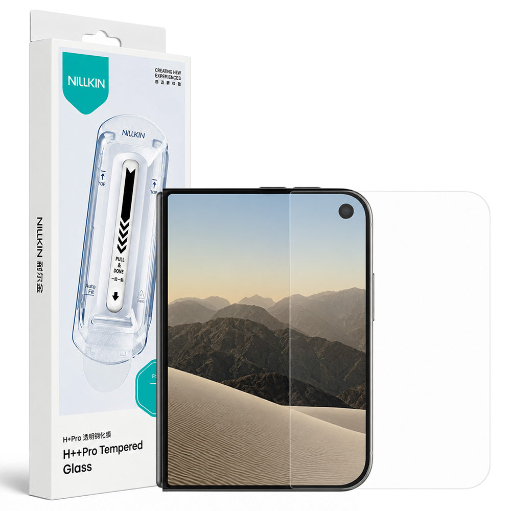 Nillkin H+ Pro Displayschutzfolie für die Außenseite mit Applikator für Apple iPhone Duo, gehärtetes Glas, vollflächig klebend