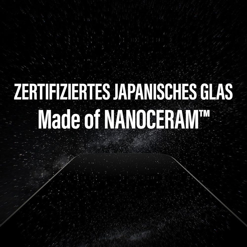 Film de protection d'écran PanzerGlass Ultra-Wide Ceramic II EasyAligner pour Apple iPhone 17 Air, Verre Trempé, Full Glue, Noir