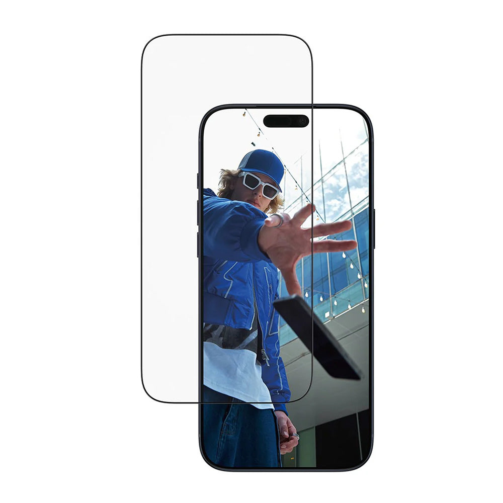 Film de protection d'écran PanzerGlass Ultra-Wide Fit EasyAligner pour Apple iPhone 17 Pro Max, Verre Trempé, Full Glue, Noir