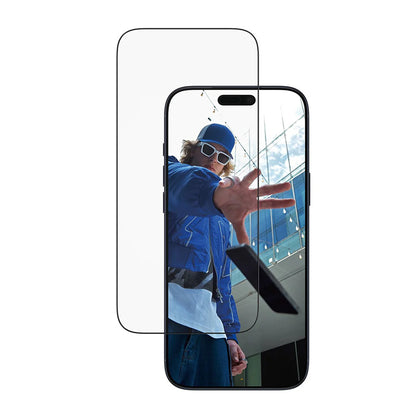 Film de protection d'écran PanzerGlass Ultra-Wide Fit EasyAligner pour Apple iPhone 17 Pro Max, Verre Trempé, Full Glue, Noir